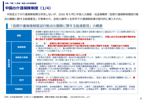 中国の介護保険制度